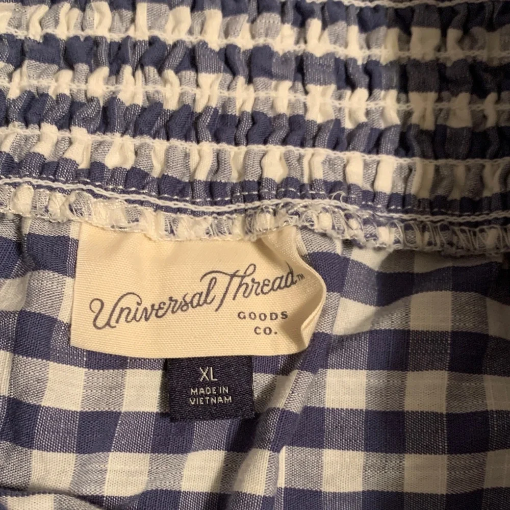 Smocked Blue Gingham Tiered Mini Skirt - Women - Picture 4 of 4